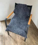 Dekorations und Sitz Fell lockig stylisch charcoal, moonlight, espresso