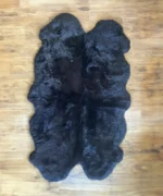 Dekorationsfell Merino 4-fach weiss, schwarz und platin – Bild 3