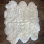 Dekorationfell Merino 6-fach schlicht in naturweiss