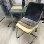 Sitzauflage Merino quadratisch 40 cm x 40 cm in platingrau, steingrau, anthrazit, golden und bernstein