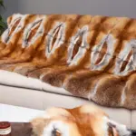 Decke aus Rotfuchsfell 140 x 200 cm - klassisch