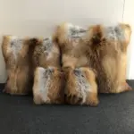 Rotfuchsfell Kissen mit Lodenstoff exklusiv