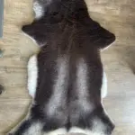 MEGA Fell - Merino Bockfell brauner Silberrücken