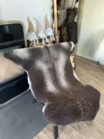 MEGA Fell - Merino Bockfell brauner Silberrücken – Bild 3