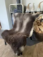 MEGA Fell - Merino Bockfell brauner Silberrücken – Bild 2