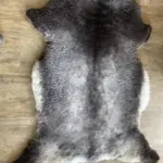 MEGA Fell - Merino Bockfell grau schwarz extrem