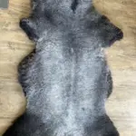 MEGA Fell - Merino Bockfell grau schwarz