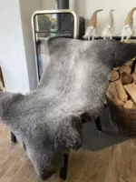 MEGA Fell - Merino Bockfell grau schwarz – Bild 2