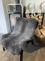 MEGA Fell - Merino Bockfell grau geschoren – Bild 2